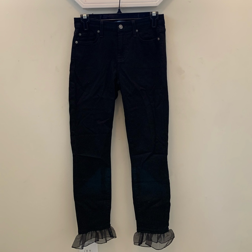 7 For All Mankind | B(air) Denim Ankle Skinny Jeans with Tool Bottoms Size 26